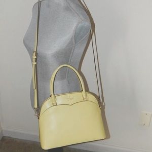 NWT Kate Spade Med Dome Payton Satchel Saffiano Leather Frosty Lime Shoulder Bag